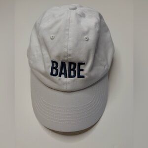 Swish Babe Logo White Navy Blue Embroidered Dad Hat Adjustable Strap